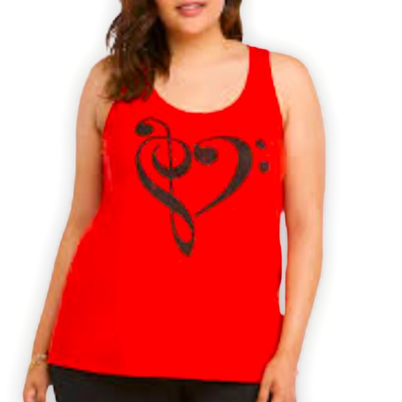 torrid Tops - Torrid Music Note Heart Tank Top